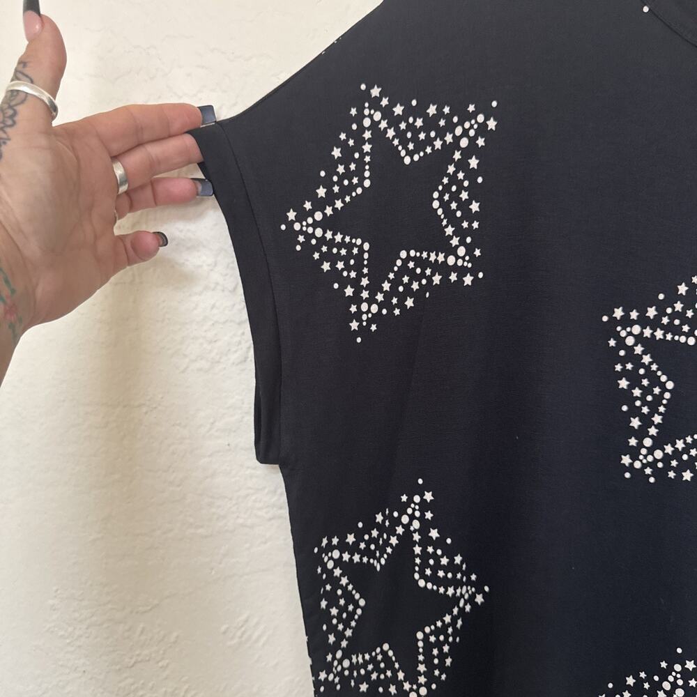 Buffalo David Bitton Shirt Ladies Large Short Sleeve Stars - Picture 6 of 9